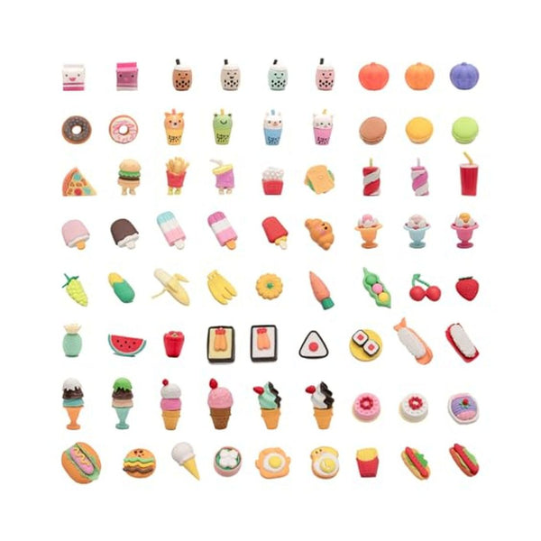 72 Pack 3D Food Erasers Kids Party Favors