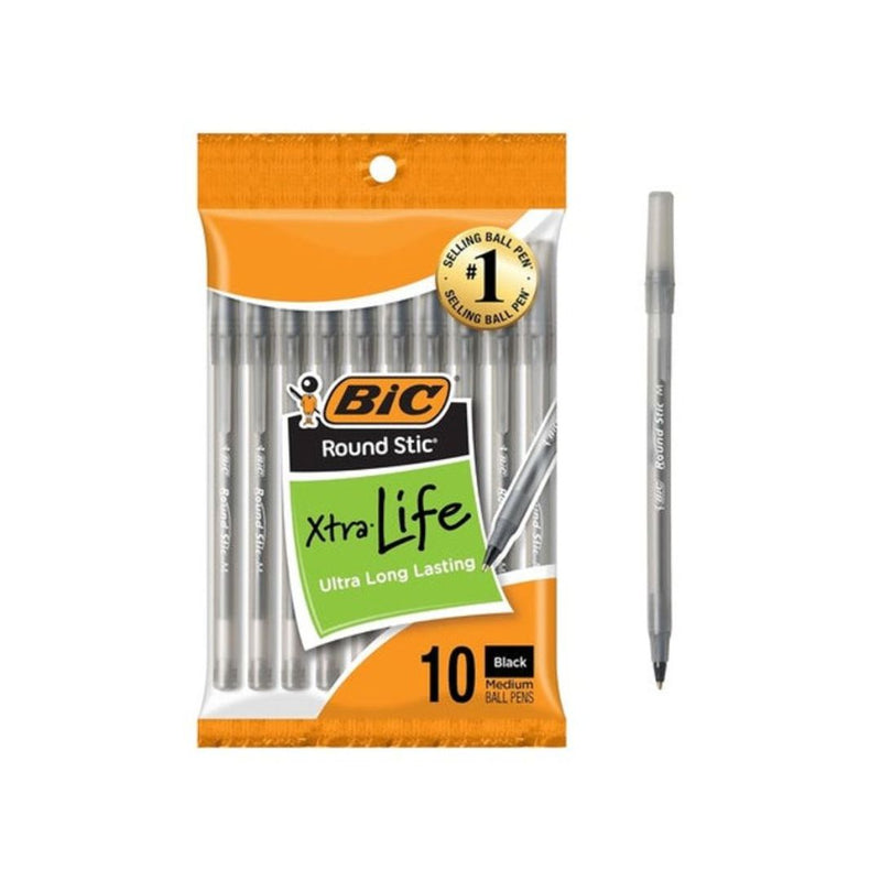 10 BIC Ballpoint Pens (3 Colors)