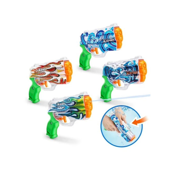 4 XSHOT Water Fast-Fill Skins Nano Water Blasters