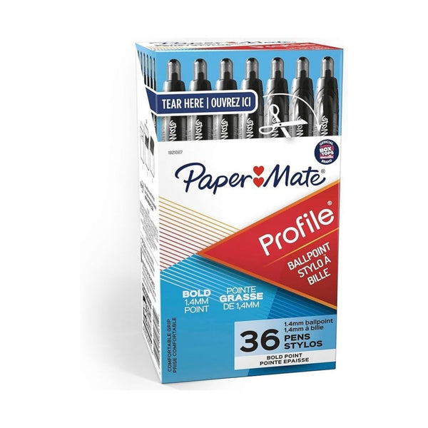 36 Paper Mate Profile Retractable Ballpoint Pens