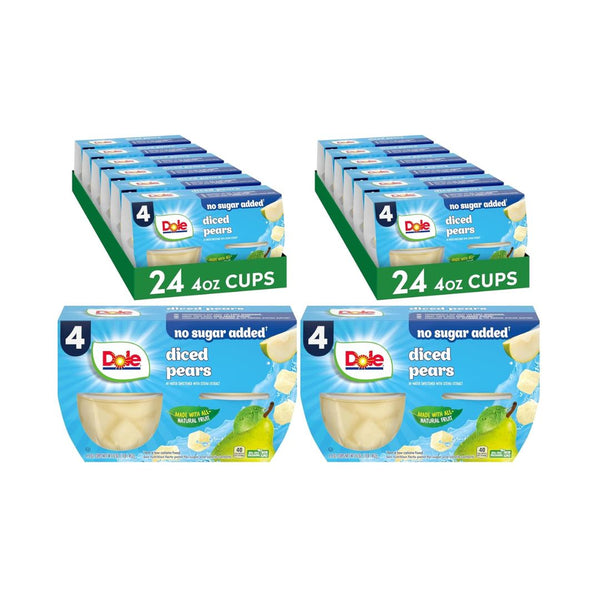 48 Cups of Dole Fruit Bowls No Sugar Added Snacks
