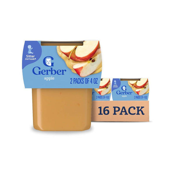 16 Tubs of Gerber 2nd Food Baby Food Apple Puree