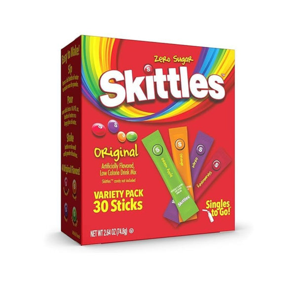 40-Sticks Skittles Singles To Go Powdered Drink Mix, Variety Pack