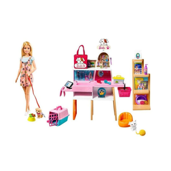 Barbie Doll & Playset Pet Boutique with 4 Pets