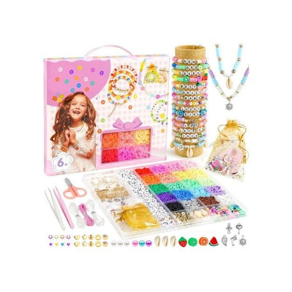 20 Color Bracelet Making Kit with Polymer Clay and Letter Beads