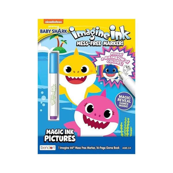 Baby Shark 16-Page Imagine Ink Coloring Book with Mess Free Marker