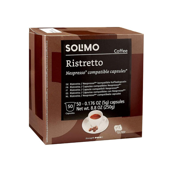 50 Solimo Ristretto Capsules, Dark Roast