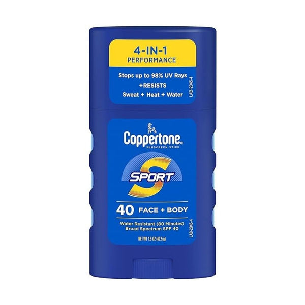 Coppertone Sport Sunscreen Stick SPF 40, 1.5 Oz