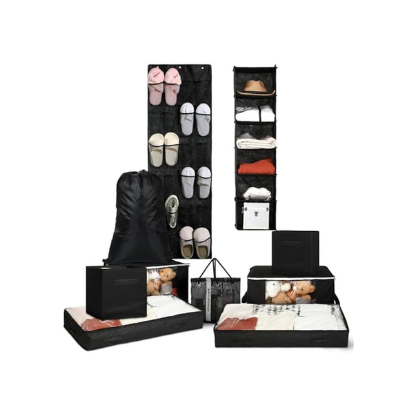 10 Pack Dorm Storage Organizer Set with Laundry Bag