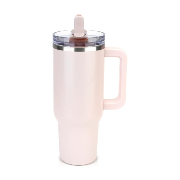 40 oz Tumbler with Handle and Flip Straw