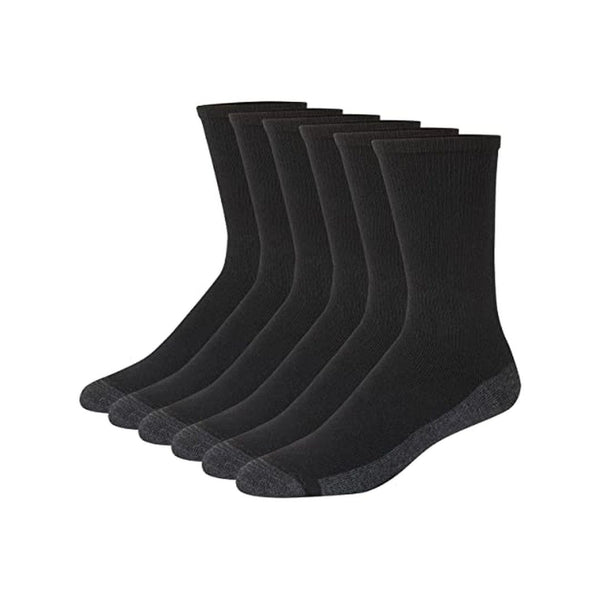 6 Pack Hanes Max Cushion Crew Socks Odor Control