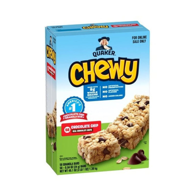 58 Quaker Chewy Chocolate Chip Granola Bars (OU-D)