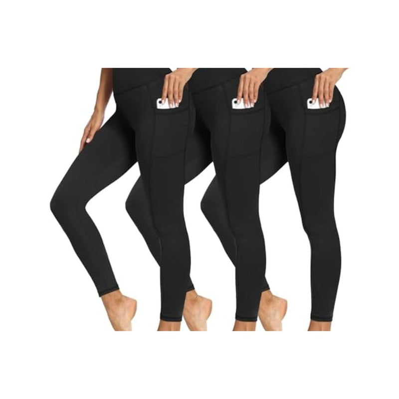 3 Pack Leggings with Pockets High Waisted Yoga Pants
