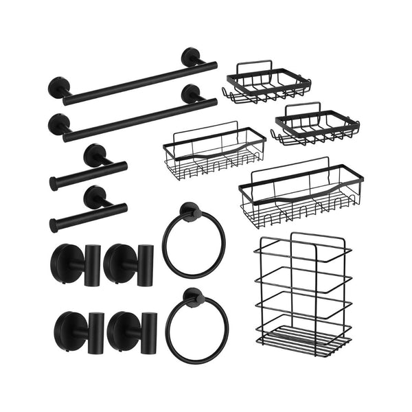 15 Piece Adhesive Shower Caddy Bathroom Organizer