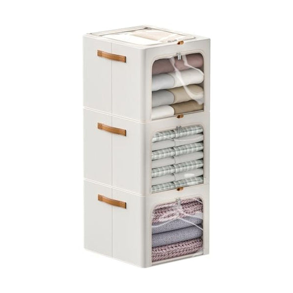 3 Pack 42L Storage Bins with Lids Organizer