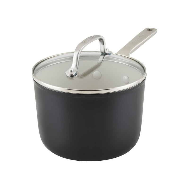3 Qt KitchenAid Ceramic Nonstick Cookware Sauce Pan with Lid