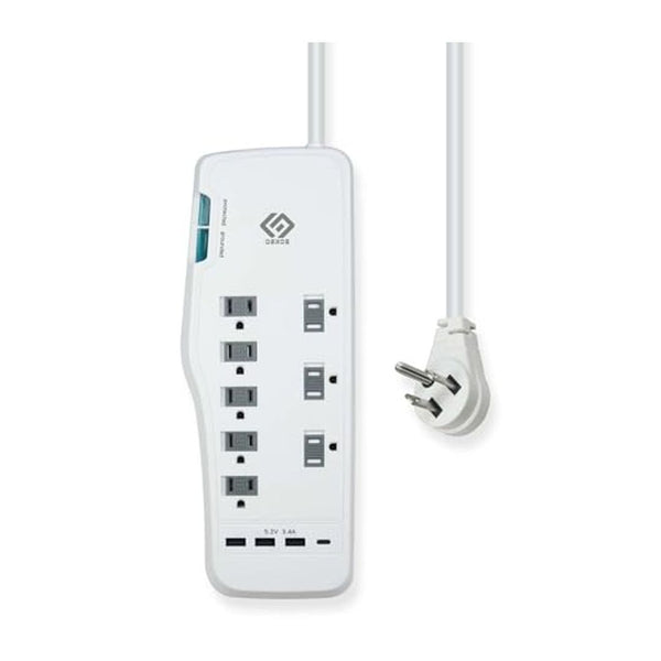 8 Outlet Surge Protector Power Strip with USB, 6FT