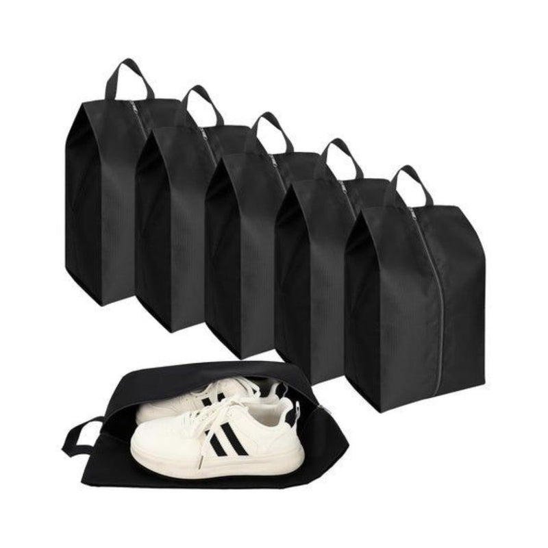 6 Large Travel Shoe Bags with Zippers