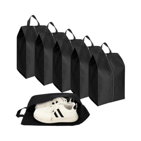 6 Large Travel Shoe Bags with Zippers
