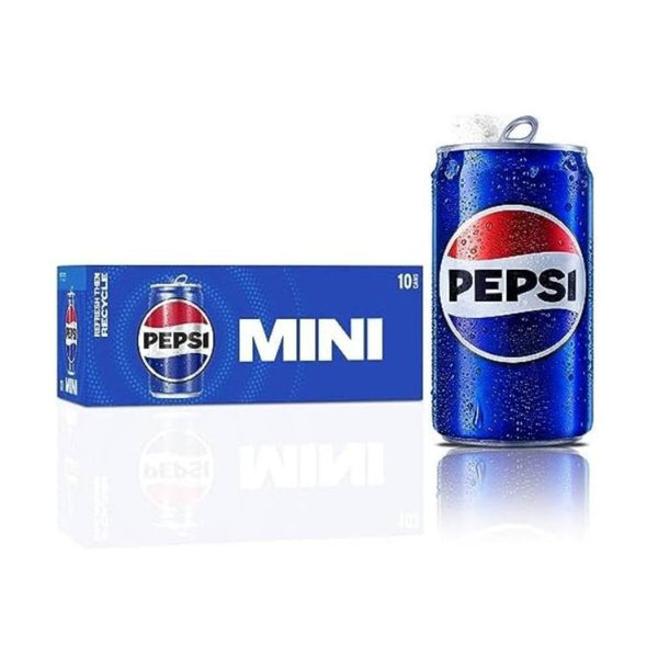 10 Mini Cans of Pepsi Cola Soda Pop