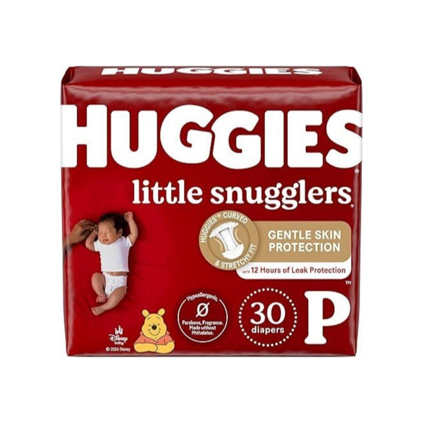 30 Huggies Little Snugglers Preemie Diapers