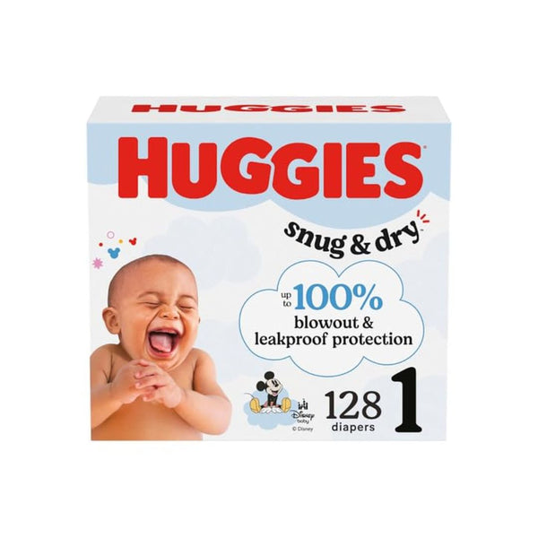 128 Count Huggies Snug & Dry Newborn Diapers