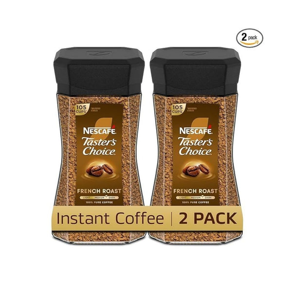 2 Jars of NESCAFÉ Taster's Choice Instant Coffee, Dark Roast, French Roast