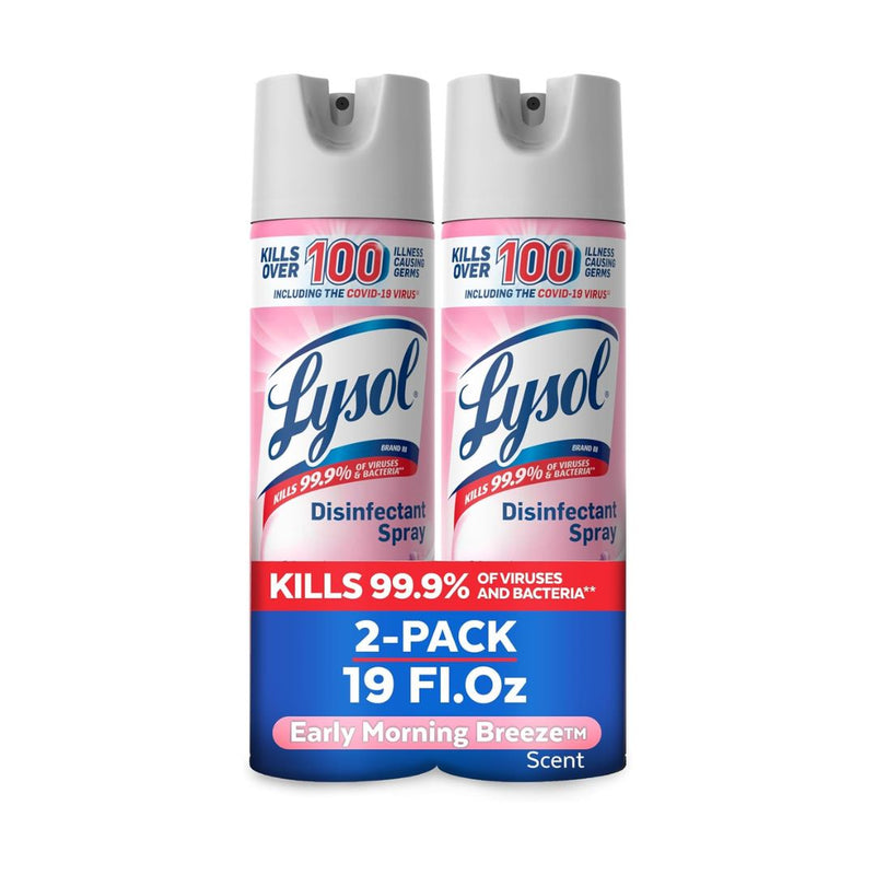 2 Spray Cans of Lysol Disinfectant Spray