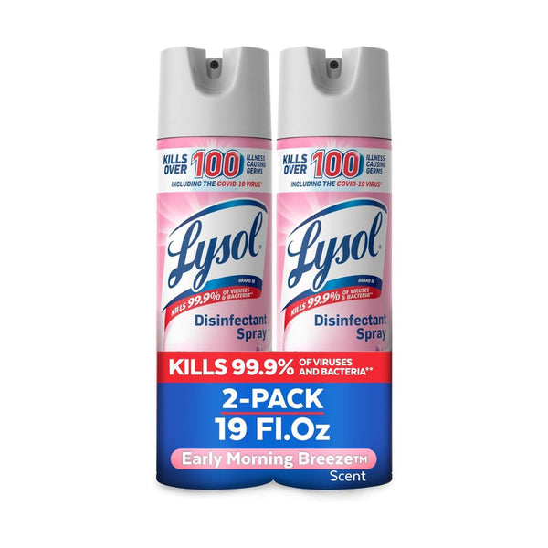 2 Spray Cans of Lysol Disinfectant Spray