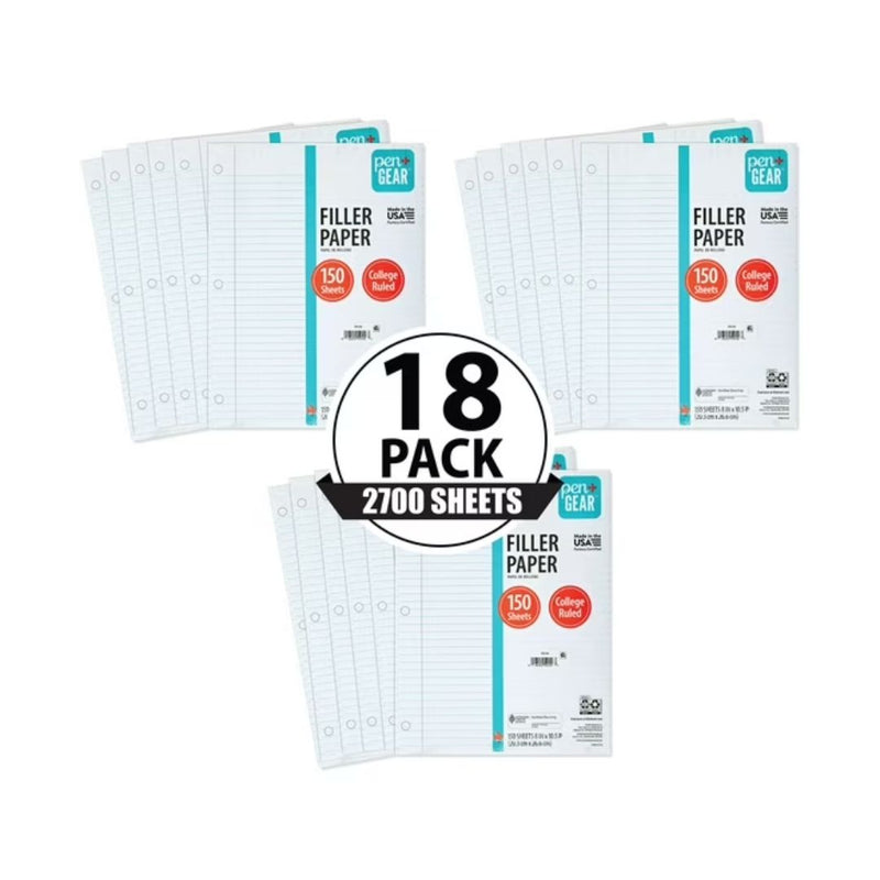 18-Pack Pen+Gear College Rule Filler Paper