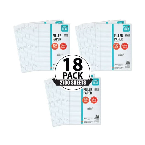 18-Pack Pen+Gear College Rule Filler Paper