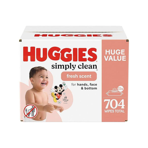11 Flip-Top Packs  Huggies Simply Clean Fresh Scent Baby Wipes