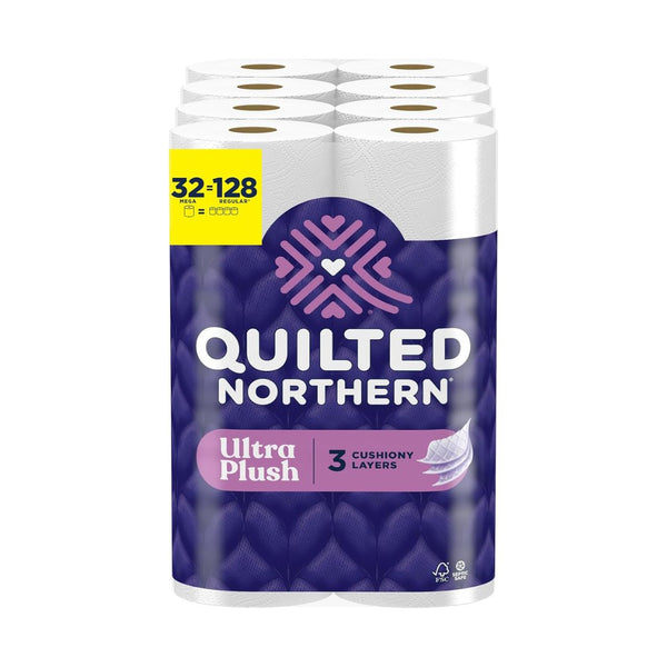 32 Mega Rolls of Quilted Northern Ultra Plush Toilet Paper