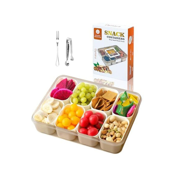 Large Snackle Box Divided Serving Tray with Lid