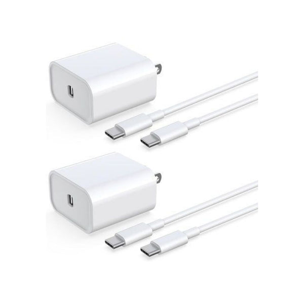 2-Pack 33W Fast Charger with USB-C Cables