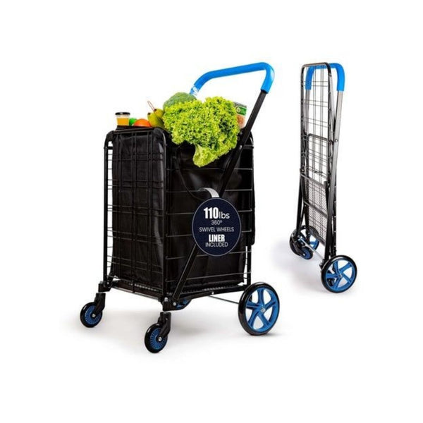 SereneLife Folding Utility Shopping Cart