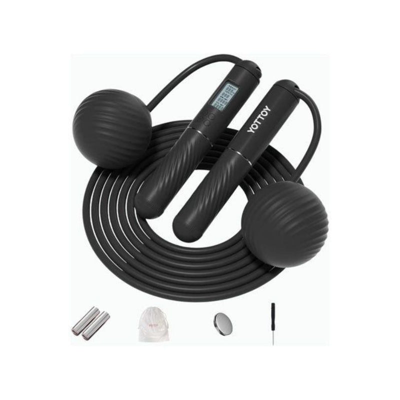 Cordless Weighted Jump Rope with Counter & LCD Display