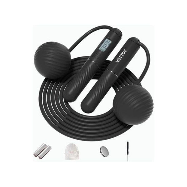 Cordless Weighted Jump Rope with Counter & LCD Display