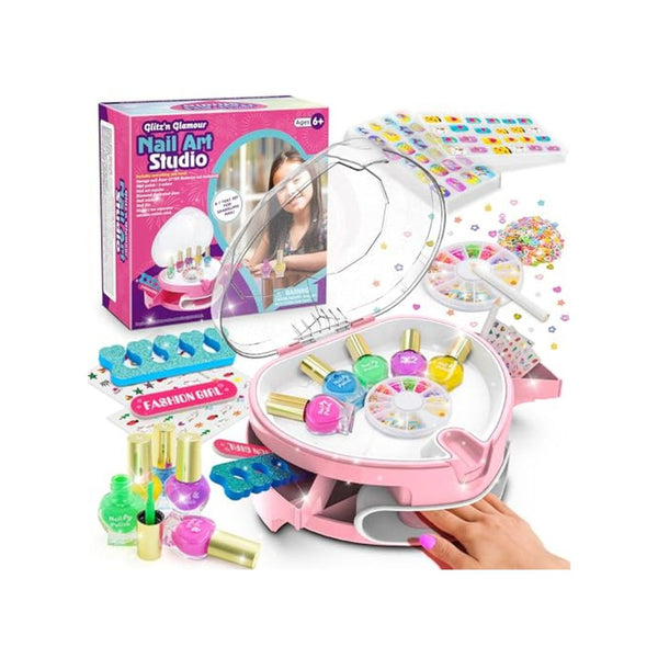 Kids Nail Polish Set with Dryer & Stickers Kit