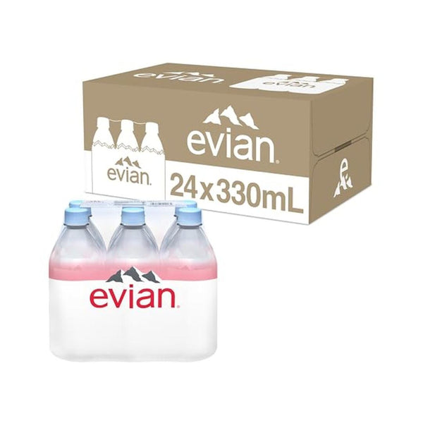 24 Pack evian Natural Spring Water (330ml Bottles)