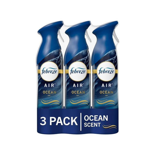 3 Spray Cans of Febreze Air Mist Air Freshener
