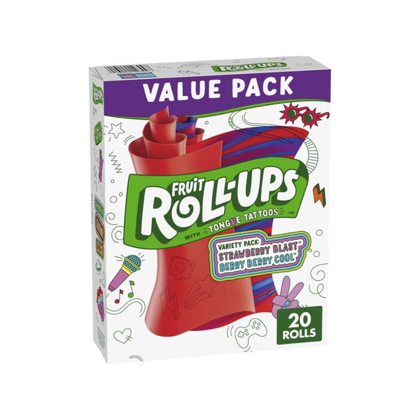 Pack of 20 Better Crocker Fruit Roll Ups Variety Pack