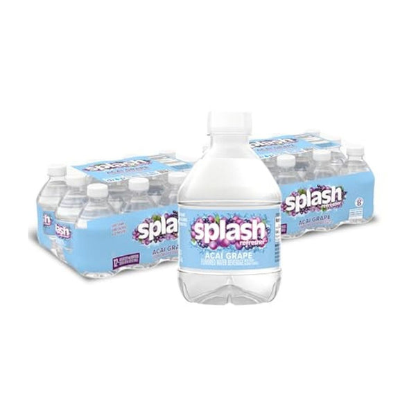 24 Pack Splash Refresher Acai Grape Water Beverage