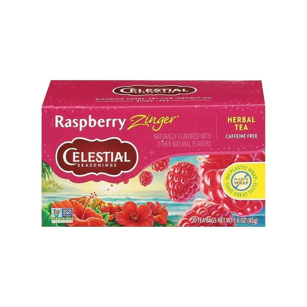 20 Celestial Seasonings Raspberry Zinger Herbal Tea Bags