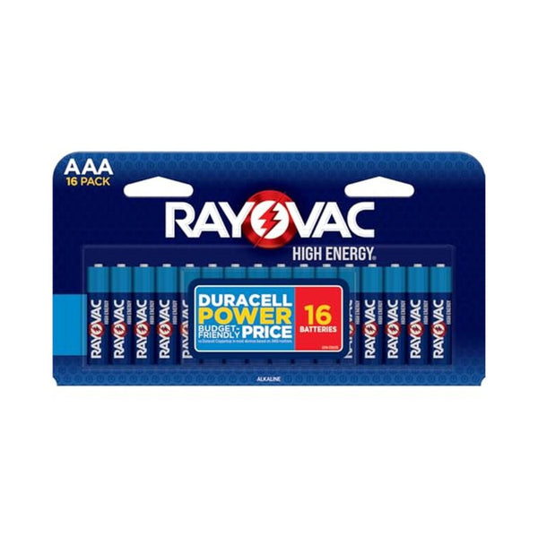 16 Pack Rayovac AAA Alkaline Batteries High Energy
