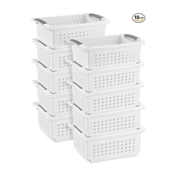 10 Sterilite Medium Stacking Basket