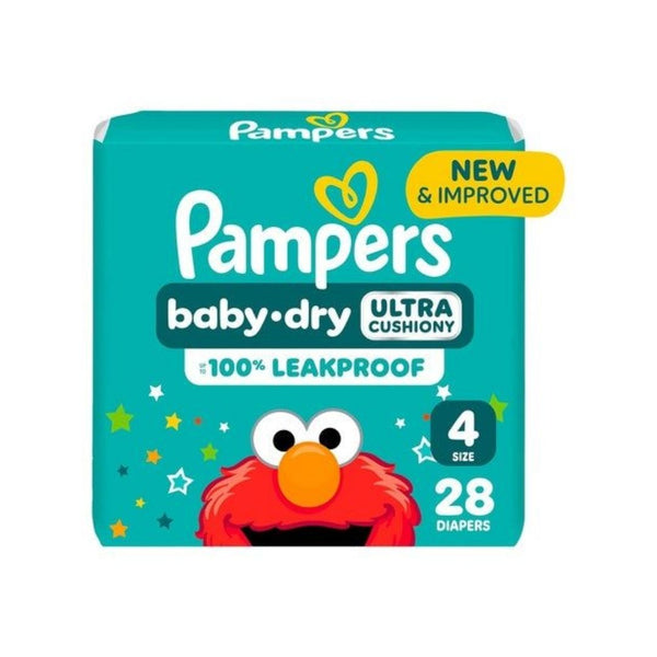 28 Size 4 Pampers Baby Dry Diapers