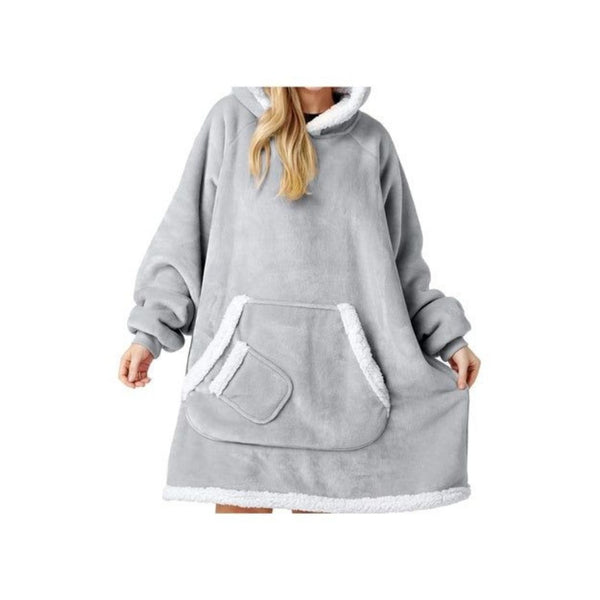 Sherpa Fleece Wearable Blanket Hoodie