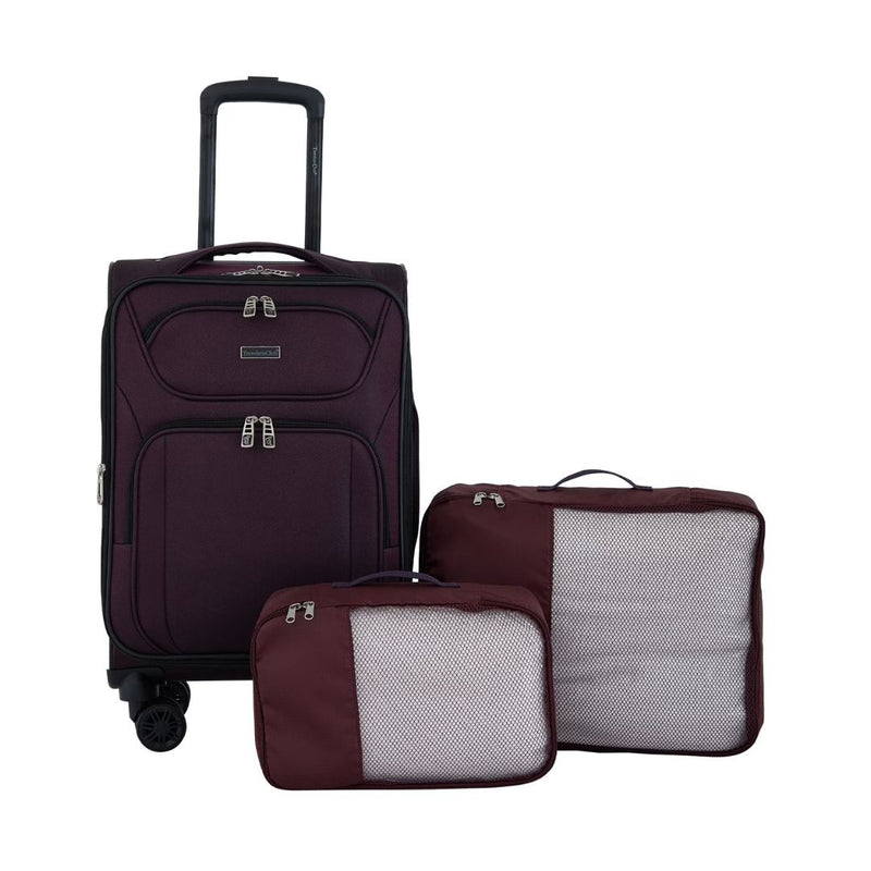 3-Piece Travelers Club Rolling Soft side Travel Luggage Set