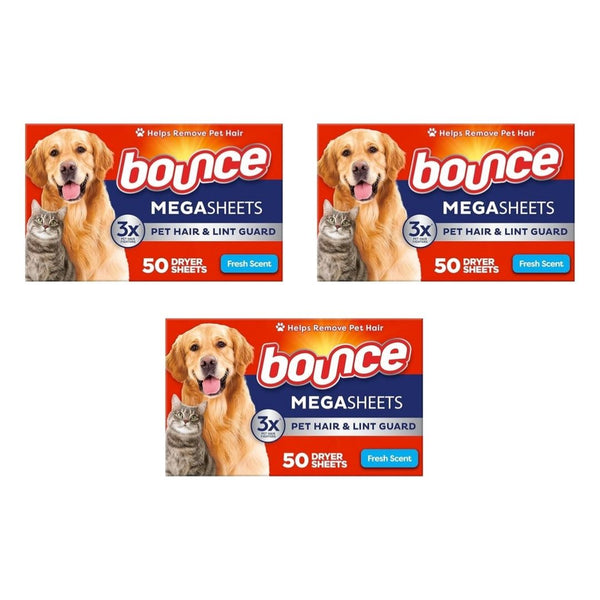 150-Count Bounce Pet Hair and Lint Guard Mega Dryer Sheets